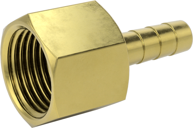 İçme Suyu için Dikenli Hortum Bağlantı Parçası, 1/4" Hortum İç Çapı x 3/8 NPT Dişi için Düz Adaptör