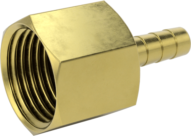 İçme Suyu için Dikenli Hortum Bağlantı Parçası, 1/4" Hortum İç Çapı x 1/2 NPT Dişi için Düz Adaptör