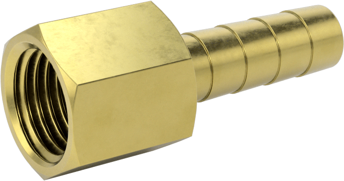 İçme Suyu için Dikenli Hortum Bağlantı Parçası, 5/16" Hortum İç Çapı x 1/4 NPT Dişi için Düz Adaptör