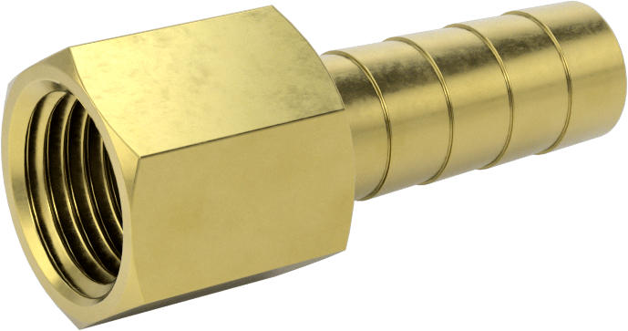 İçme Suyu için Dikenli Hortum Bağlantı Parçası, 3/8" Hortum İç Çapı x 1/4 NPT Dişi için Düz Adaptör