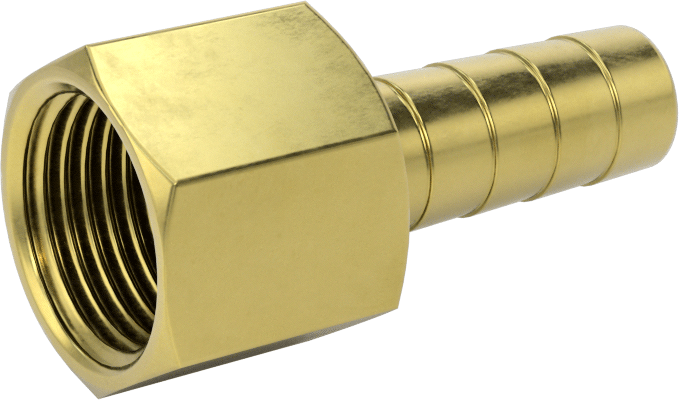 İçme Suyu için Dikenli Hortum Bağlantı Parçası, 3/8" Hortum İç Çapı x 3/8 NPT Dişi için Düz Adaptör