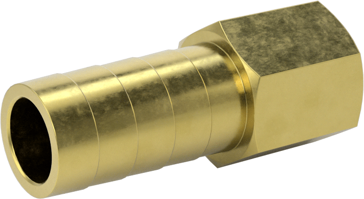 İçme Suyu için Dikenli Hortum Bağlantı Parçası, 1/2" Hortum İç Çapı x 1/4 NPT Dişi için Düz Adaptör