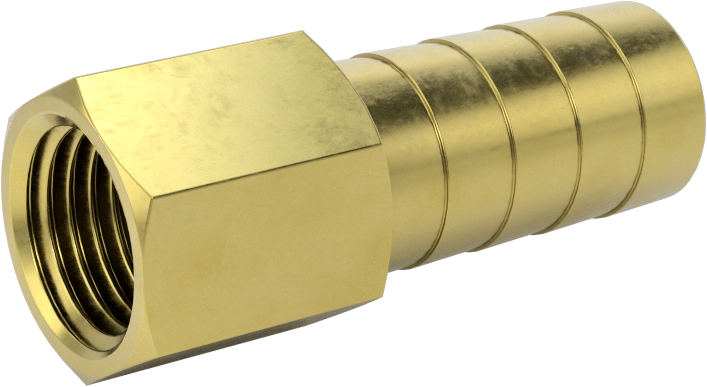 İçme Suyu için Dikenli Hortum Bağlantı Parçası, 1/2" Hortum İç Çapı x 1/4 NPT Dişi için Düz Adaptör