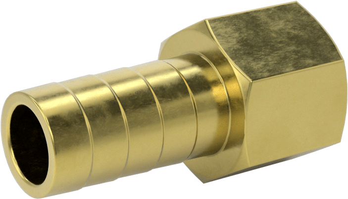 İçme Suyu için Dikenli Hortum Bağlantı Parçası, 1/2" Hortum İç Çapı x 3/8 NPT Dişi için Düz Adaptör