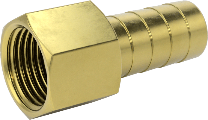 İçme Suyu için Dikenli Hortum Bağlantı Parçası, 1/2" Hortum İç Çapı x 3/8 NPT Dişi için Düz Adaptör