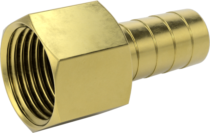 İçme Suyu için Dikenli Hortum Bağlantı Parçası, 1/2" Hortum İç Çapı x 1/2 NPT Dişi için Düz Adaptör