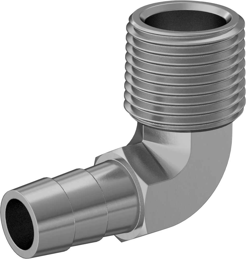 İçme Suyu için Dikenli Hortum Bağlantı Parçası, 3/8" İç Çaplı Hortum x 3/8 NPTF Erkek için Dirsek Adaptörü