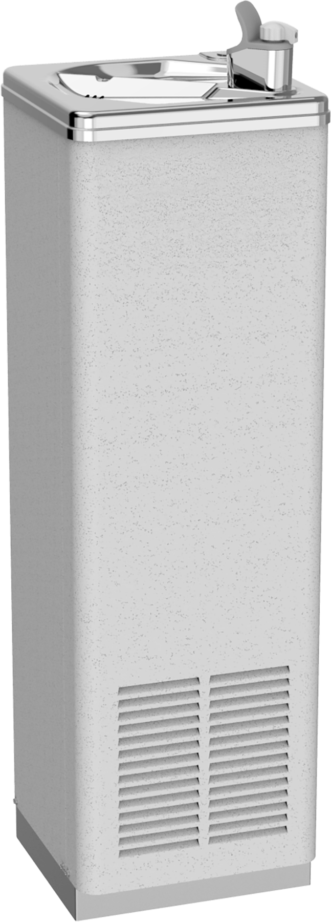 Soğutmalı İçme Çeşmesi, Gri Boyalı Muhafazalı, 3 gph, 40-1/4" x 12" x 12"