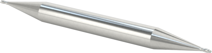 İki Freze Uçlu Kobalt Çelik Kare Uçlu Freze, Kaplamasız, 2 Yiv, 1/32" Freze Çapı, 2-1/4" Toplam Uzunluk