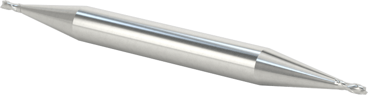 İki Freze Uçlu Kobalt Çelik Kare Uçlu Freze, Kaplamasız, 2 Yiv, 3/64" Freze Çapı, 2-1/4" Toplam Uzunluk