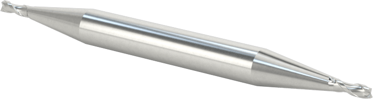 İki Freze Uçlu Kobalt Çelik Kare Uçlu Freze, Kaplamasız, 2 Yiv, 1/16" Freze Çapı, 2-1/4" Toplam Uzunluk