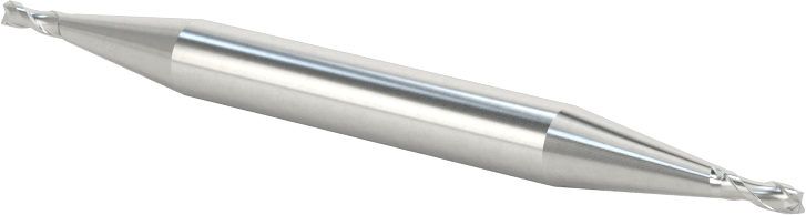 İki Freze Uçlu Kobalt Çelik Kare Uçlu Freze, Kaplamasız, 2 Yiv, 1/16" Freze Çapı, 2-1/4" Toplam Uzunluk