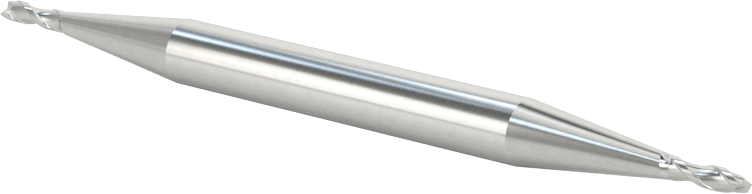 İki Freze Uçlu Kobalt Çelik Kare Uçlu Freze, Kaplamasız, 2 Yiv, 1/16" Freze Çapı, 2-1/2" Toplam Uzunluk