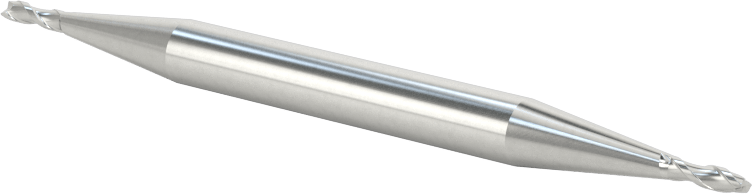 İki Freze Uçlu Kobalt Çelik Kare Uçlu Freze, Kaplamasız, 2 Yiv, 1/16" Freze Çapı, 2-1/2" Toplam Uzunluk