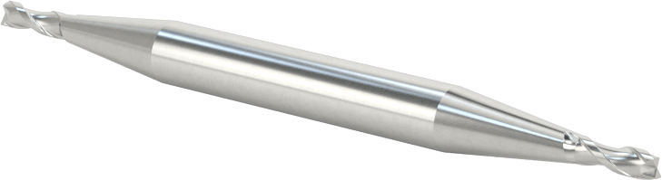 İki Freze Uçlu Kobalt Çelik Kare Uçlu Freze, Kaplamasız, 2 Yiv, 5/64" Freze Çapı, 2-1/4" Toplam Uzunluk