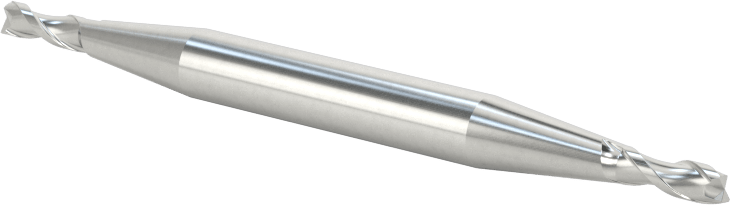 İki Freze Uçlu Kobalt Çelik Kare Uçlu Freze, Kaplamasız, 2 Yiv, 3/32" Freze Çapı, 2-1/4" Toplam Uzunluk