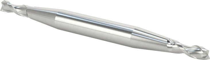 İki Freze Uçlu Kobalt Çelik Kare Uçlu Freze, Kaplamasız, 2 Yiv, 7/64" Freze Çapı, 2-1/4" Toplam Uzunluk