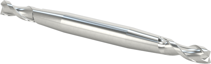 İki Freze Uçlu Kobalt Çelik Kare Uçlu Freze, Kaplamasız, 2 Yiv, 9/64" Freze Çapı, 2-1/4" Toplam Uzunluk