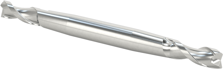 İki Freze Uçlu Kobalt Çelik Kare Uçlu Freze, Kaplamasız, 2 Yiv, 5/32" Freze Çapı, 2-1/4" Toplam Uzunluk
