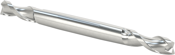 İki Freze Uçlu Kobalt Çelik Kare Uçlu Freze, Kaplamasız, 2 Yiv, 11/64" Freze Çapı, 2-1/4" Toplam Uzunluk