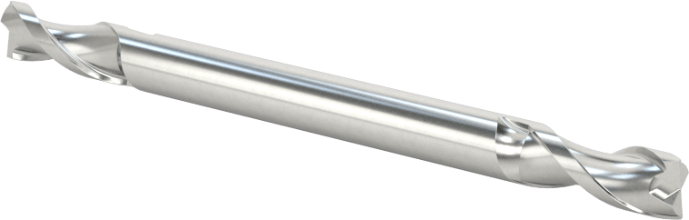 İki Freze Uçlu Kobalt Çelik Kare Uçlu Freze, Kaplamasız, 2 Yiv, 3/16" Freze Çapı, 2-1/2" Toplam Uzunluk