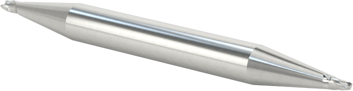 İki Freze Uçlu Kobalt Çelik Kare Uçlu Freze, Kaplamasız, 2 Yiv, 1/16" Freze Çapı, 2" Toplam Uzunluk
