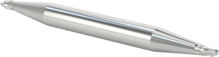 İki Freze Uçlu Kobalt Çelik Kare Uçlu Freze, Kaplamasız, 2 Yiv, 5/64" Freze Çapı, 2" Toplam Uzunluk