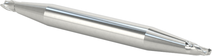 İki Freze Uçlu Kobalt Çelik Kare Uçlu Freze, Kaplamasız, 2 Yiv, 3/32" Freze Çapı, 2" Toplam Uzunluk