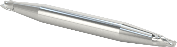 İki Freze Uçlu Kobalt Çelik Kare Uçlu Freze, Kaplamasız, 2 Yiv, 7/64" Freze Çapı, 2" Toplam Uzunluk