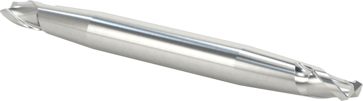 İki Freze Uçlu Kobalt Çelik Kare Uçlu Freze, Kaplamasız, 2 Yiv, 9/64" Freze Çapı, 2" Toplam Uzunluk