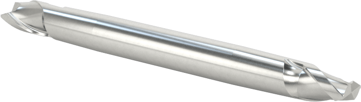 İki Freze Uçlu Kobalt Çelik Kare Uçlu Freze, Kaplamasız, 2 Yiv, 11/64" Freze Çapı, 2" Toplam Uzunluk