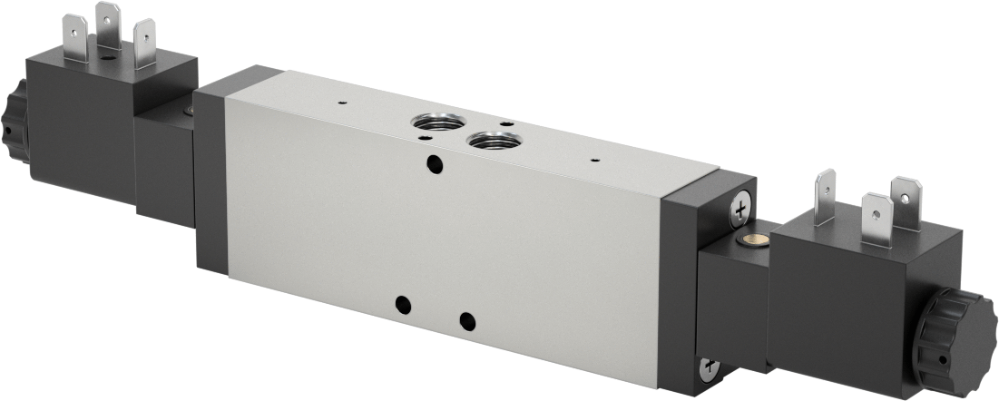 Elektrikli Hava Yön Kontrol Vanası, Egzoz Kapatma ile, İki Eylemli, 1/8 NPT, 24V DC