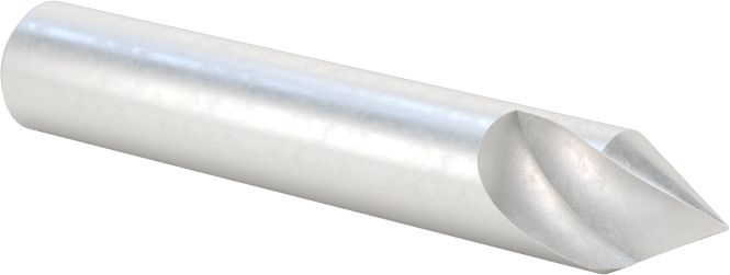 Yüksek Hızlı Çelik Havşa, Torna Merkezleri için, 1 Yiv, 1/4" Gövde Çapı