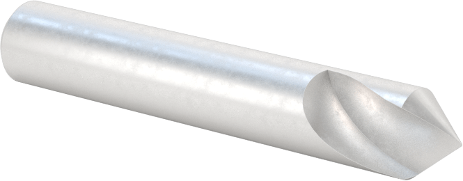 Yüksek Hızlı Çelik Havşa, Vidalar için, 82 Derece, 1 Yiv, 1/4" Gövde Çapı