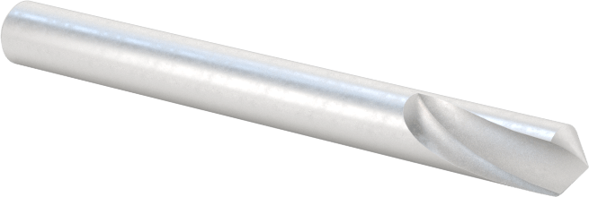 Yüksek Hızlı Çelik Havşa, Perçinler için, 100 Derece, 1 Yiv, 1/8" Gövde Çapı