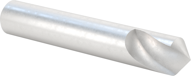 Yüksek Hızlı Çelik Havşa, Perçinler için, 100 Derece, 1 Yiv, 1/4" Gövde Çapı