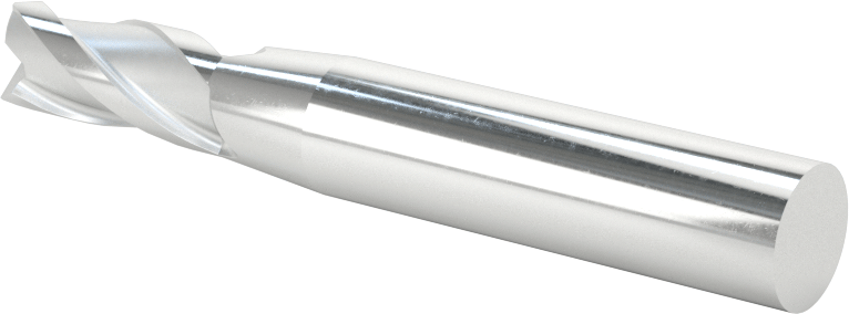 Kaplamasız Yüksek Hızlı Çelik Kare Uçlu Freze, 3 Yiv, 5/16" Freze Çapı, 2-1/2" Toplam Uzunluk