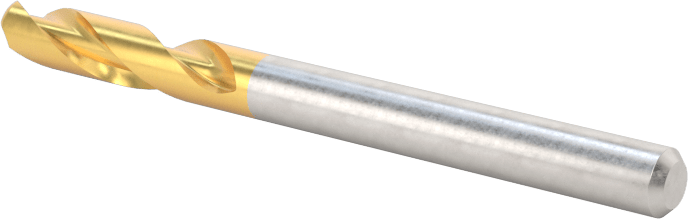 TiN Kaplamalı Karbür Yuvarlak Kenarlı Kare Uçlu Freze, 2 Yiv, 1/8" Freze Çapı, 0,02" Köşe Kesim Yarıçapı