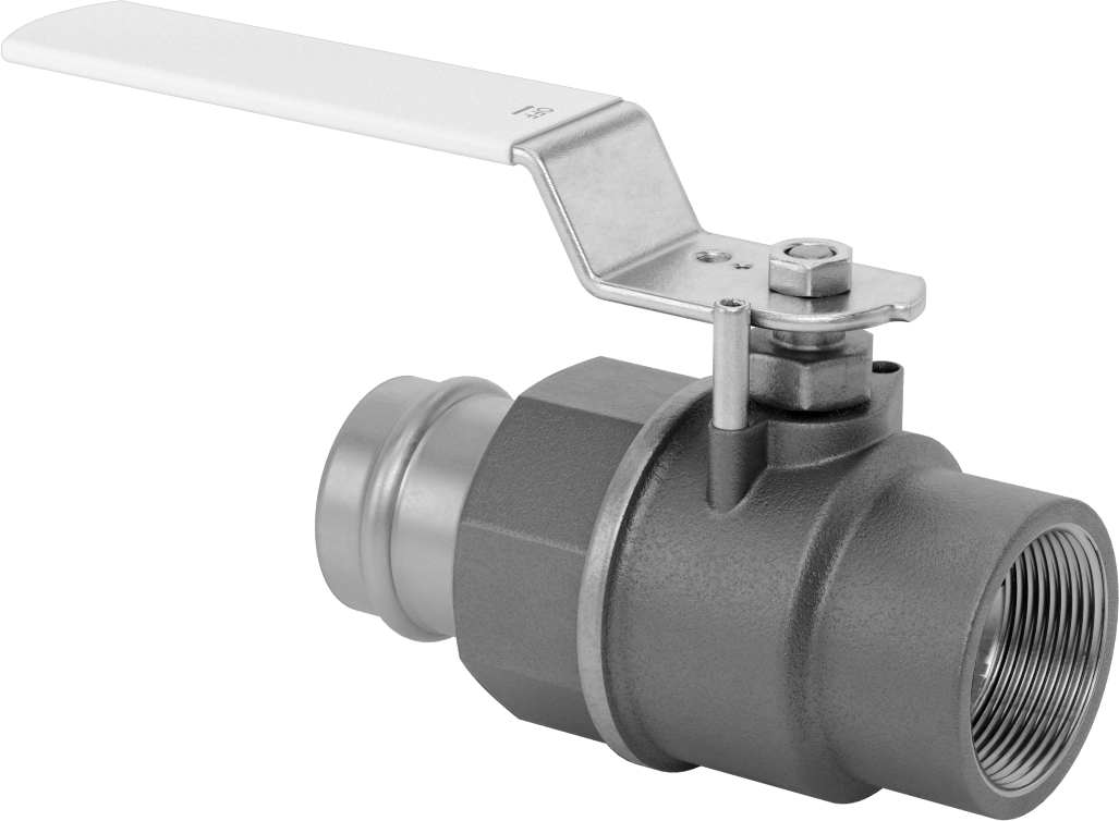 İçme Suyu için Presle Bağlanan Açma/Kapama Vanası, Düz, Bronz, 1-1/2 Bakır Boru için, 1-1/2 NPT Dişi