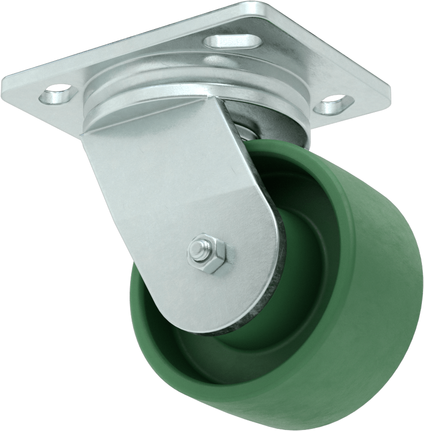 5“ x 4” Montaj Plakalı Yüksek Kapasiteli Spartan Tekerlek, 4 inç Çapında 75D Poliüretan Tekerlekli Döner Tekerlek