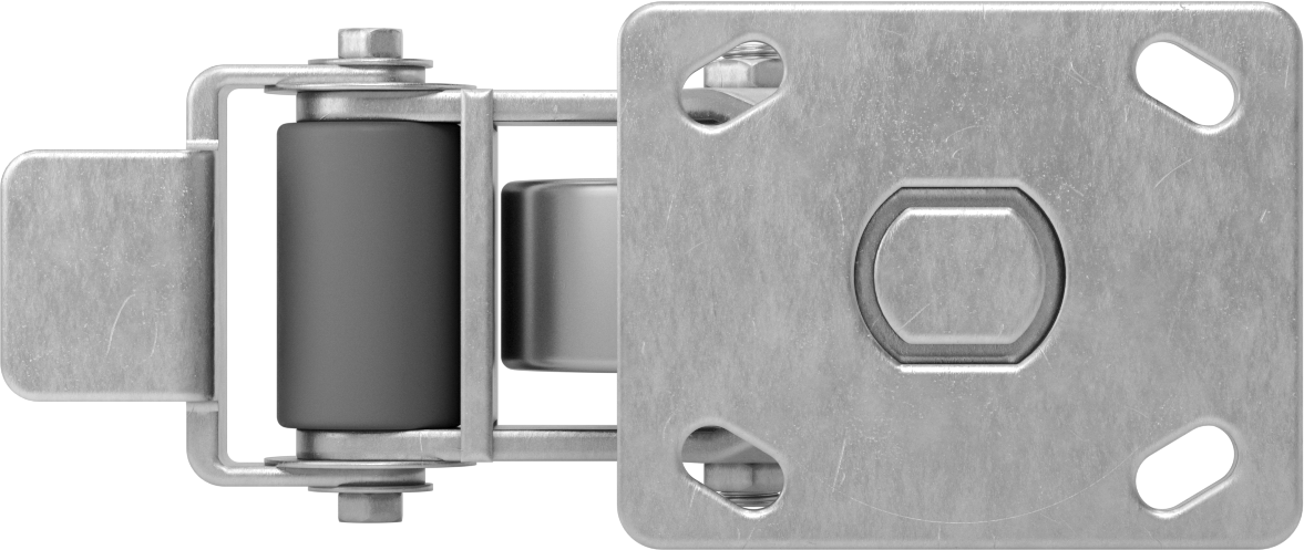 5“ x 4” Montaj Plakalı Yüksek Kapasiteli Spartan Tekerlek, Frenli Döner Tekerlek ve 4" Çaplı Çelik Tekerlek