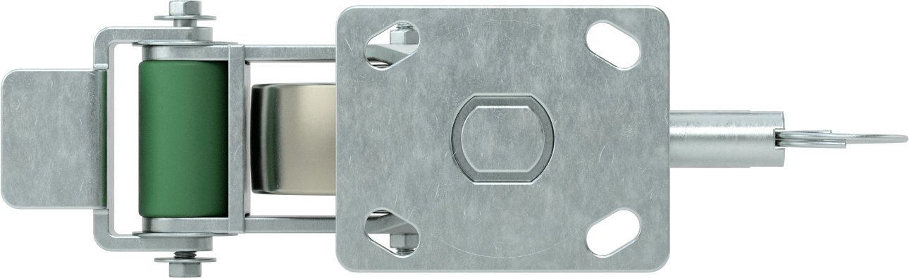 5“ x 4” Montaj Plakalı Yüksek Kapasiteli Spartan Tekerlek, Kilitli ve 5 inç Çapında Çelik Tekerlekli Döner Ayak
