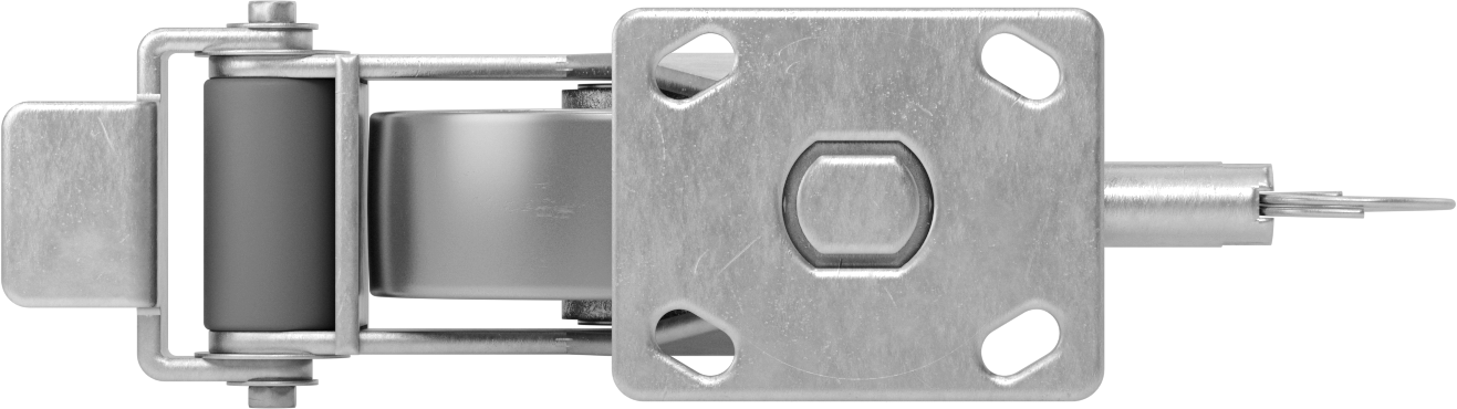 5“ x 4” Montaj Plakalı Yüksek Kapasiteli Spartan Tekerlek, Kilitli ve 6 inç Çapında Çelik Tekerlekli Döner Tekerlek