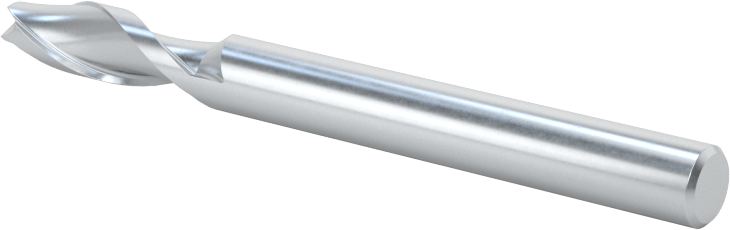Büyük Boy Toleranslı Karbür Kare Uçlu Freze, Kaplamasız, 2 Yiv, 3/16" Freze Çapı