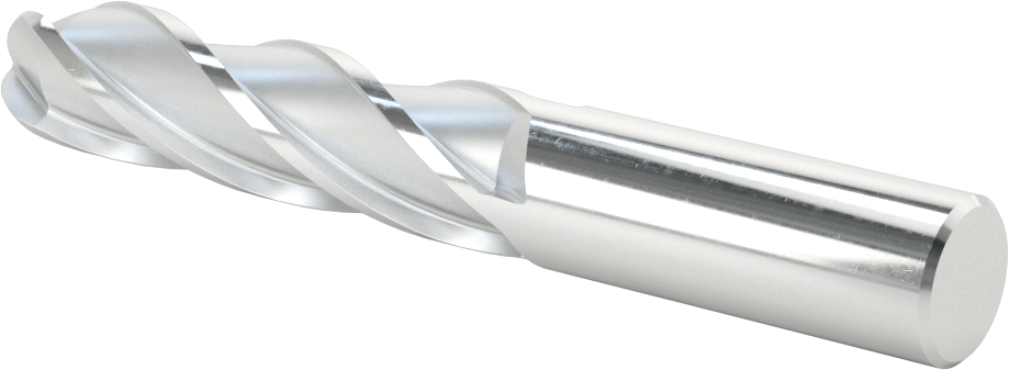 Kaplamasız Yüksek Hızlı Çelik Küresel Freze, 4 Kanallı, 3/4" Freze Çapı, 5-1/4" Toplam Uzunluk