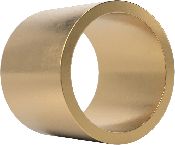 Yüksek Mukavemetli Kimyasal Dayanıklı 954 Bronz Kovanlı Rulman, 5/8“ Mil Çapı ve 3/4” Muhafaza İç Çapı için, 5/8" Uzunluk