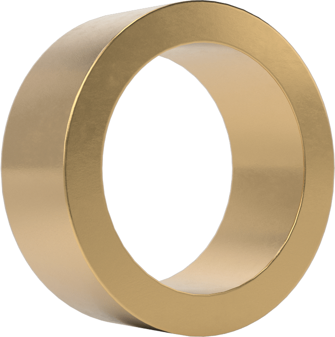 Yüksek Mukavemetli Kimyasal Dayanıklı 954 Bronz Kovanlı Rulman, 3/4“ Mil Çapı ve 1” Gövde İç Çapı için, 3/8" Uzunluk