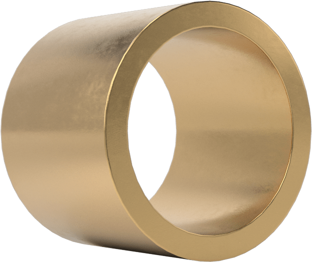 Yüksek Mukavemetli Kimyasal Dayanıklı 954 Bronz Kovanlı Rulman, 1/4“ Mil Çapı ve 5/16” Muhafaza İç Çapı için, 1/4" Uzunluk