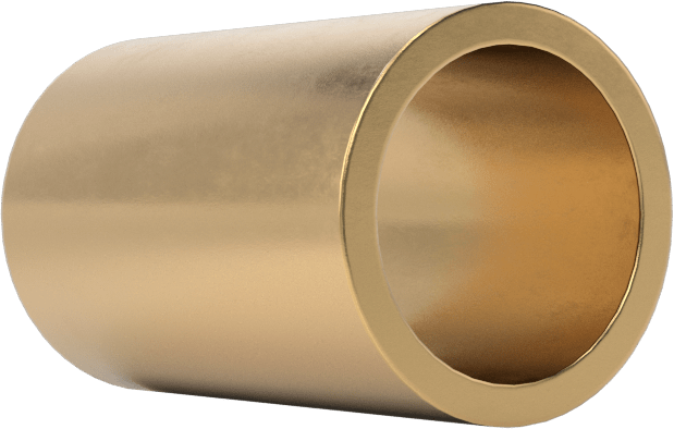 Yüksek Mukavemetli Kimyasal Dayanıklı 954 Bronz Kovanlı Rulman, 1/4“ Mil Çapı ve 5/16” Muhafaza İç Çapı için, 1/2" Uzunluk