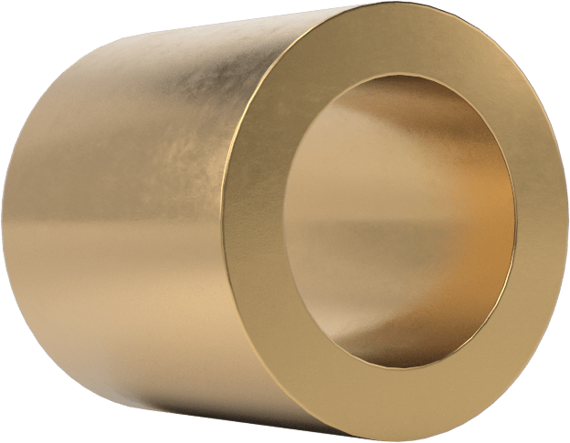 Yüksek Mukavemetli Kimyasal Dayanıklı 954 Bronz Kovanlı Rulman, 1/4“ Mil Çapı ve 3/8” Muhafaza İç Çapı için, 3/8" Uzunluk